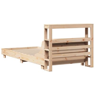 Bedframe zonder matras massief grenenhout 150x200 cm - thumbnail