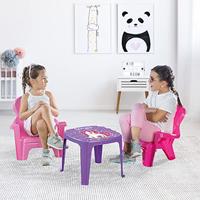Dolu unicorn roze tafel met stoeltjes - thumbnail