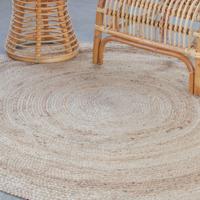 Vloerkleed Rond Gevlochten Zeegras Ø80cm - thumbnail