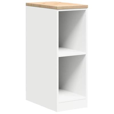 Garagekast 30x51x85 cm massief grenenhout wit