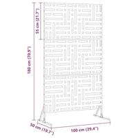 VidaXL Privacyscherm antraciet 100 x 50 x 180 cm staal - thumbnail