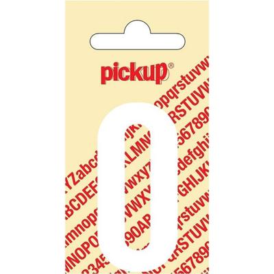 Plakletter Nobel Sticker witte letter 0 Pickup - Pickup
