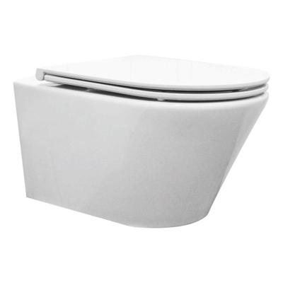 Vesta wandcloset rimless met Flatline toiletzitting softclose en quick release glans wit