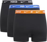 Nike Everyday Cotton Boxershort Trunk 3-Pack Zwart Oranje Blauw - thumbnail
