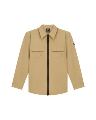 Malelions Ripstop Zip Overshirt Kids Bruin - Maat 140 - Kleur: Bruin | Soccerfanshop Malelions Ripstop Zip Overshirt Kids Bruin - Maat 140 - Kleur: Bruin | Soccerfanshop