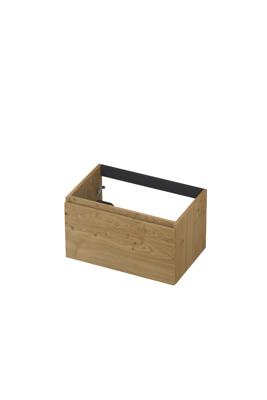 INK - Onderkast 1L Greeploos Houten Keerlijst Fineer - 700x450x400 Mm - Natur Fineer