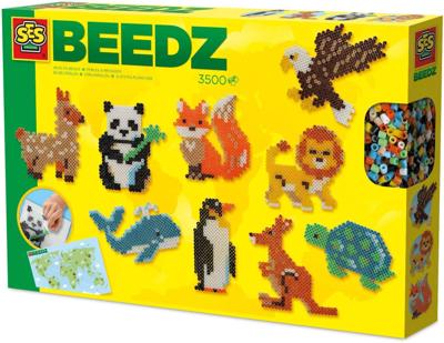 Strijkkralen - Dieren van de wereld - SES CREATIVE - Maak verschillende dieren met 3500 kralen en instructies.