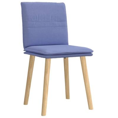 Eetkamerstoelen 2 st stof jeansblauw