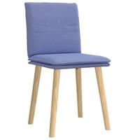 Eetkamerstoelen 2 st stof jeansblauw - thumbnail