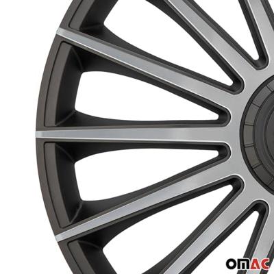 4-Delige Sparco Wieldoppenset Treviso 16-inch zwart/zilver SP1693BKSV