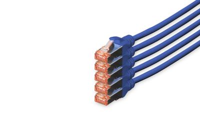 Digitus DK-1644-100-B-5 RJ45 Netwerkkabel, patchkabel CAT 6 S/FTP 10.00 m Blauw Folie afscherming, Afscherming totaal, Afgeschermd, Halogeenvrij, Simplex, Digitus DK-1644-100-B-5 RJ45 Netwerkkabel, patchkabel CAT 6 S/FTP 10.00 m Blauw Folie afscherming, Afscherming totaal, Afgeschermd, Halogeenvrij, Simplex,