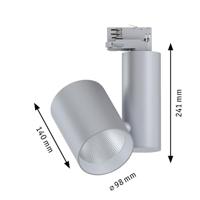 Paulmann ProRail3 Zeuz 33W 39° 4000K S triac 91346 Systeemlamp (basis) ProRail3 33 W LED Zilver - thumbnail