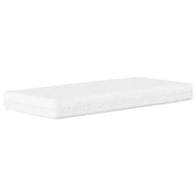Bed met matras stof crèmekleurig 80x200 cm