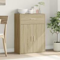 Dressoir 60x30x84 cm bewerkt hout sonoma eikenkleurig - thumbnail