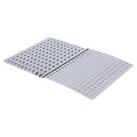 Bbq grill plaat 2 delig rvs 46x30cm - thumbnail