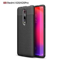 Litchi textuur TPU schokbestendig geval voor Xiamo Redmi K20/k20Pro (zwart) - thumbnail