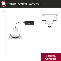 Paulmann 92450 LED-plafondlamp, LED-inbouwlamp 6 W IJzer (geborsteld) - thumbnail
