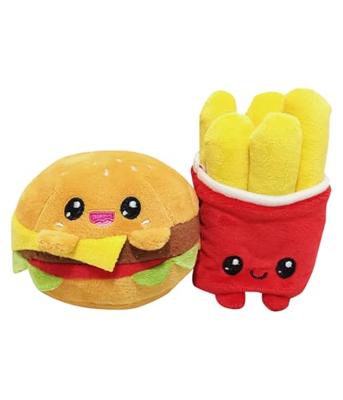 Yummis Together Plush Figures 2 Pack Burger & Fries in Take Away Bag 21 cm