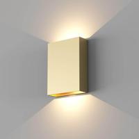 Artdelight Wandlamp Memphis H 16 cm mat goud - thumbnail