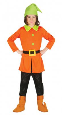 Oranje kabouter kostuum kind