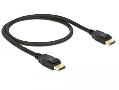 Delock 85506 DisplayPort-kabel DisplayPort Aansluitkabel DisplayPort-stekker 50 cm Zwart Vergulde steekcontacten, Verdraaid, Afgeschermd (drievoudig), 4K UHD