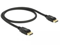 Delock 85506 DisplayPort-kabel DisplayPort Aansluitkabel DisplayPort-stekker 50 cm Zwart Vergulde steekcontacten, Verdraaid, Afgeschermd (drievoudig), 4K UHD - thumbnail