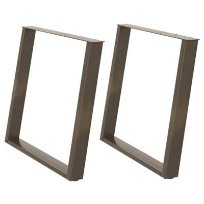 Eettafelpoten 2 st U-vormig 90x(72-73) cm staal naturel