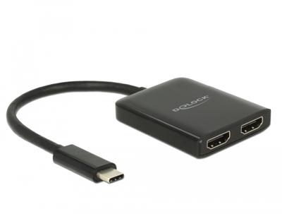 Delock 87719 USB Type-C-splitter (DP Alt-modus) > 2 x HDMI-uitgang 4K 30 Hz