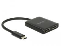 Delock 87719 USB-C (USB 3.2 Gen 2) multiport hub Zwart - thumbnail