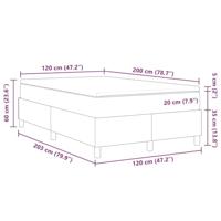 Boxspring bed Lichtgrijs en wit. 203 x 120 x 60 cm - thumbnail