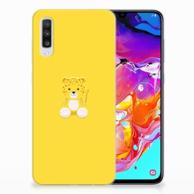 Samsung Galaxy A70 Telefoonhoesje met Naam Baby Leopard Samsung Galaxy A70 Telefoonhoesje met Naam Baby Leopard