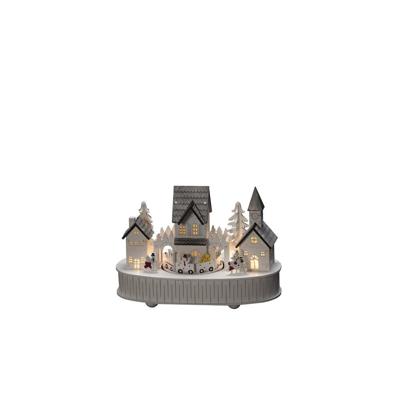 Konstsmide 3269-210 LED-silhouet Huis, Kerk Warmwit LED Wit Muziek, Timer Konstsmide 3269-210 LED-silhouet Huis, Kerk Warmwit LED Wit Muziek, Timer