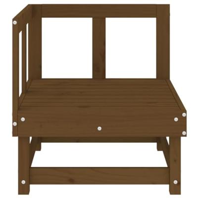 Tuinhoekbanken 2 st massief grenenhout honingbruin - thumbnail