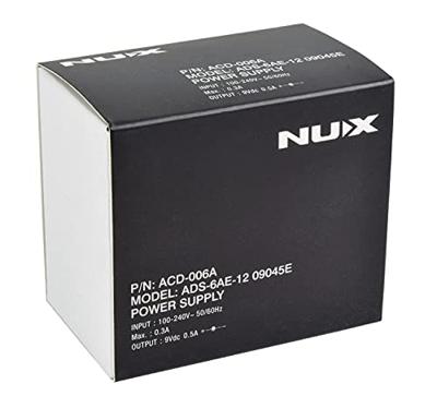 NUX ACD-006A/EU 9V 0.5A adapter voor Mighty Lite BT MKII & NUX effectpedalen NUX ACD-006A/EU 9V 0.5A adapter voor Mighty Lite BT MKII & NUX effectpedalen