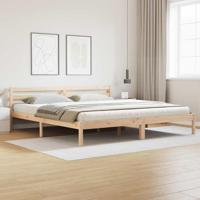 Bedframe Bruin 208.6 x 157.6 x 69.4 cm Massief grenenhout - thumbnail