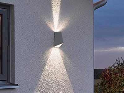 Imola wandlamp PowerLED grijs gelakt aluminium 2 x 3W 17cm 7928-310
