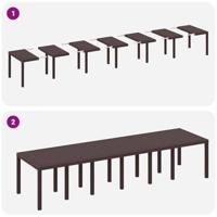 Tuintafel 350x100x73 cm poly rattan bruin - thumbnail