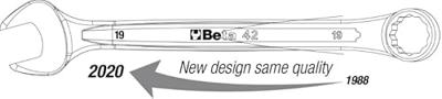 Beta 42 18 Ringsteeksleutels | steek en gebogen ringuiteinden | verchroomde - 000421018 000421018