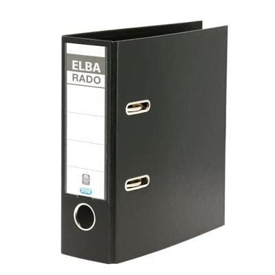 Elba Rado Plast ordner voor ft A5 staand, zwart, rug van 7,5 cm