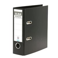 Elba Rado Plast ordner voor ft A5 staand, zwart, rug van 7,5 cm - thumbnail