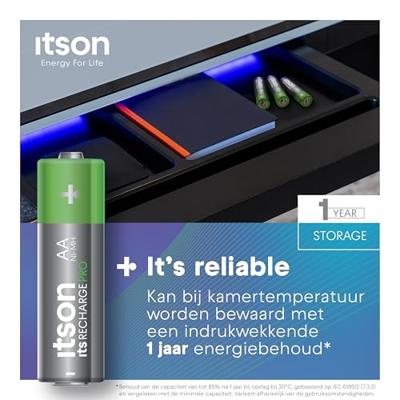 itson itsRECHARGE Oplaadbare AA batterij (penlite) NiMH 1.2 V 8 stuk(s)