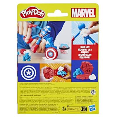 Plasticine Spel Play-Doh Capitán América Set Stamper Shield Multicolour