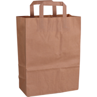 Tas | Papier | platte handgreep | 26x 12x35cm | draagtas | bruin | 250 stuks - thumbnail