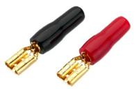 Monacor 0344920 Platte stekker (male) Insteekbreedte: 4.8 mm Rood, Zwart 20 stuk(s) - thumbnail