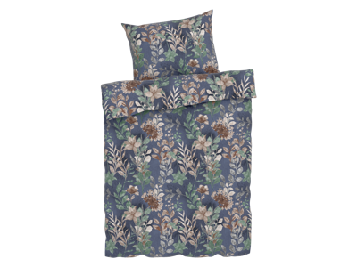 LIVARNO home Satijnen dekbedovertrek 140 x 200 cm (Bladeren)