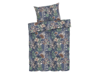 LIVARNO home Satijnen dekbedovertrek 140 x 200 cm (Bladeren) - thumbnail