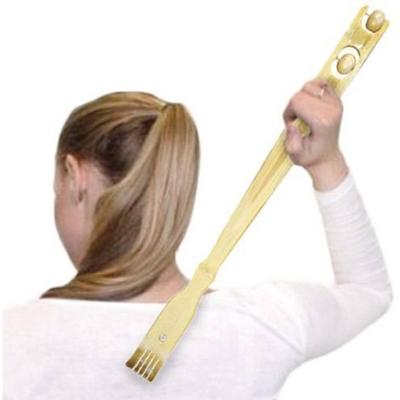 Rugkrabber met massagerollen bamboe 46cm