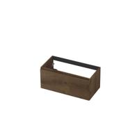 INK - Onderkast 1L Greeploos Houten Keerlijst Fineer - 900x450x400 Mm - Chocolate Fineer - thumbnail