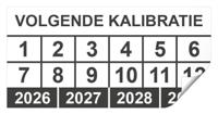 Keuringssticker volgende kalibratie rechthoek 50 x 25 mm - 500 stuks (op rol) - thumbnail