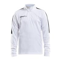 Craft 1905639 Progress Halfzip Tee LS JR - White/Black - 122/128 - thumbnail